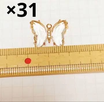 버터플라이 유리 참 지르코니아 클리어 31개