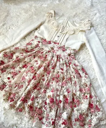 레어 LIZLISA 꽃무늬 파워네 원피스