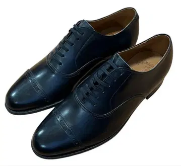 REGAL 임페리얼 그레이드 스트레이트 팁 블랙 가죽 신발