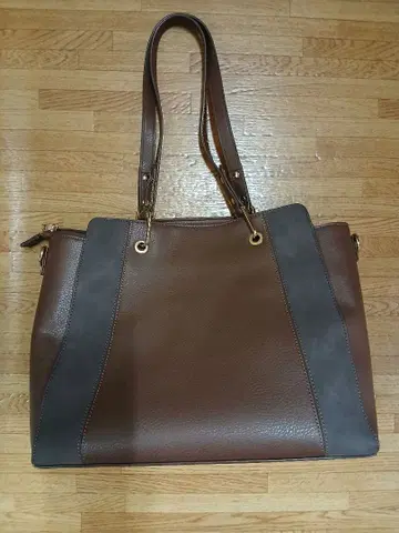브라운 그레이 토트백