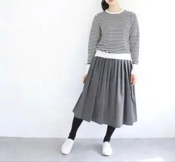 오닐 오브 더블린 롱 스커트 그레이 플레어 스커트