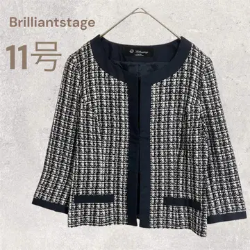 브릴리언트 스테이지 트위드 노카라 자켓 포멀 입원 입학