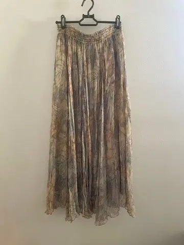 메드모아젤 플라워 양류 롱 스커트