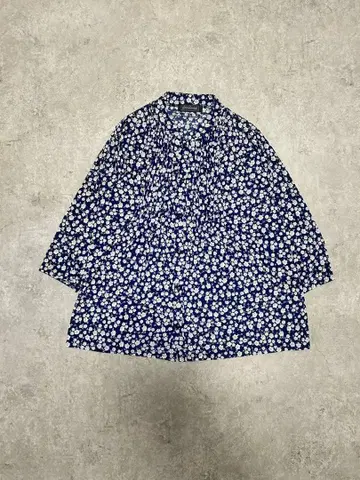 00's vintage glossytheaut 꽃무늬 오부 소매 셔츠