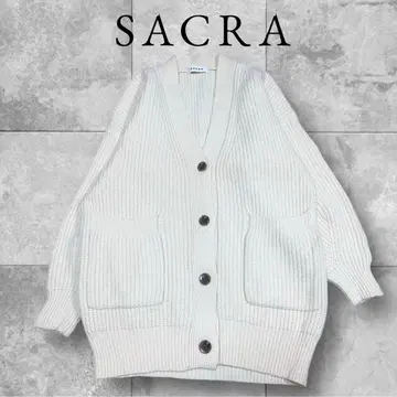 SACRA 아이보리 리브 가디건