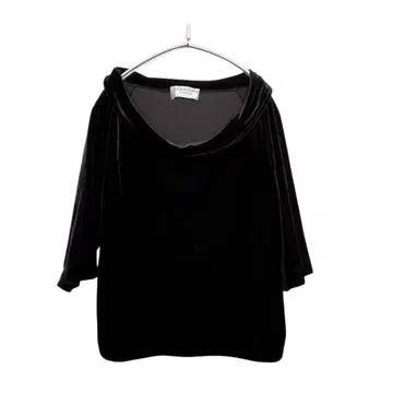 벨로아 상의 블랙 야와야와 엘레강트 M 광택 레트로