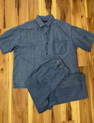 니코앤드 - 데님 셋업 반팔 L 사이즈