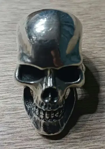 봄 실버 레어 특대형 스컬 실버 반지 Silver925 독 52g 18호