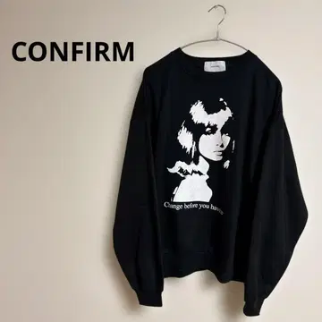 CONFIRM 블랙 맨투맨 트레이닝복