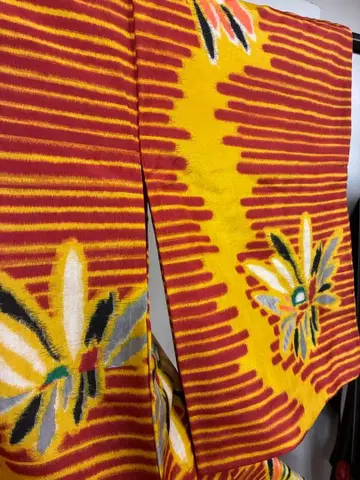 앤티크 명선 기모노 꽃무늬 레트로 다이쇼 로망