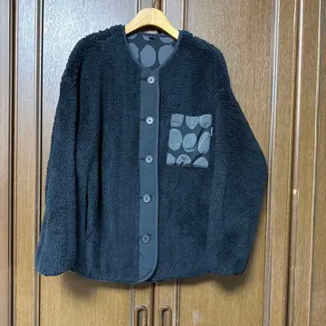 레어 새상품급 유니클로 마리메꼬 콜라보 플리스 가디건 보아 자켓