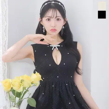 [ S 사이즈 ] JEWELS 캬바쿠라 드레스 원피스(리본핀 없음)