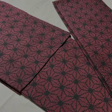 순수 실크  직조 기모노 이중 기모노 모시잎 무늬