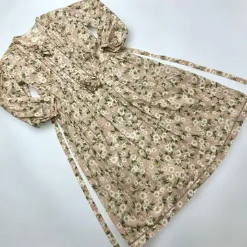 핑크하우스 핑크 마가렛 패턴 원피스