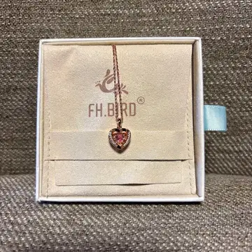 FH.BIRD 하트형 목걸이 로즈 골드