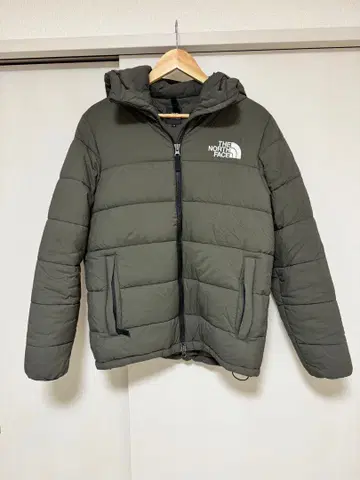 THE NORTH FACE 다운 자켓 후드 부착 올리브 그린