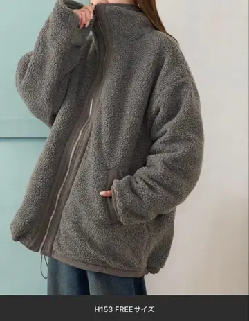 FREAK'S STORE 스탠드 카라 리버서블 보아 블루종