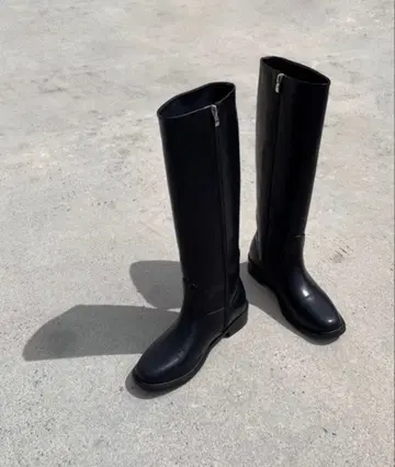 캐널진 가죽 롱 부츠