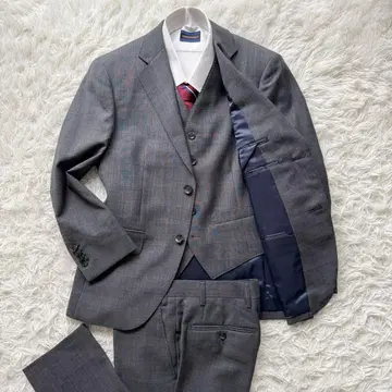 새상품급 3 피스 오더 수트 셋업 그레이 S 사이즈 상당