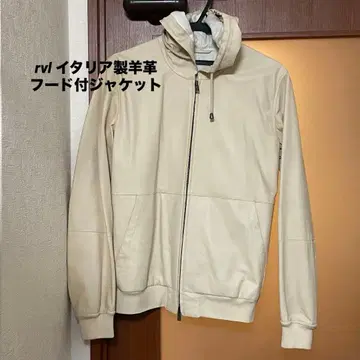 rvl 이탈리아제 양가죽 후드 부착 자켓