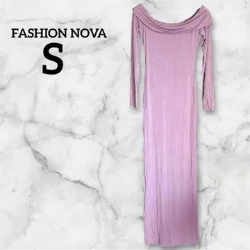 FASHION NOVA [ S ] 연보라 롱 티셔츠 원피스 긴팔