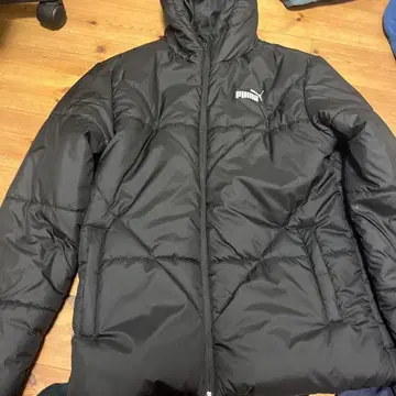 PUMA 후드 부착 블랙 다운 자켓