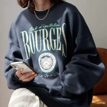 DISCOAT 빅 칼리지 로고 맨투맨