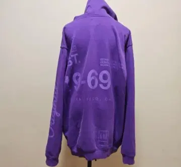 GAP 보라색 후드 부착 후드티 XL 남성용