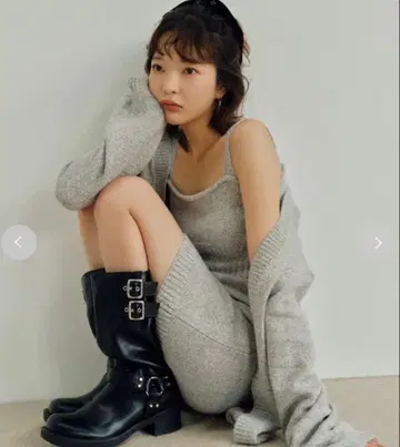 릴리 브라운 LILY BROWN 니트 가디건 세트 미니 원피스