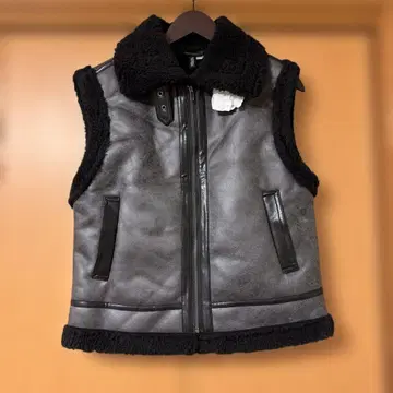 H&M 페이크 무스탕 베스트 XS