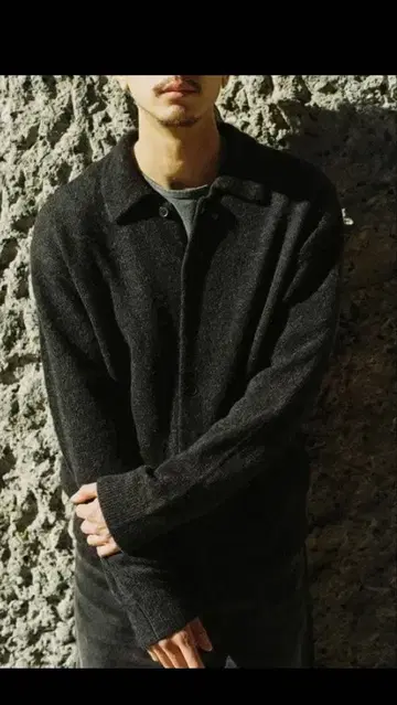 lidnm ALPACA KNIT SHIRT CARDIGAN