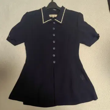 네이비 숏 슬리브 수트 9호