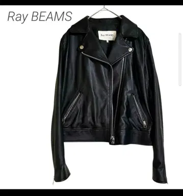 새상품급 Ray BEAMS 빔즈 라이더 자켓 블랙 램 가죽