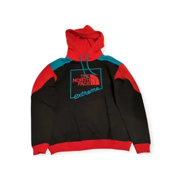 THE NORTH FACE 후드티 블랙/빨간색/파랑