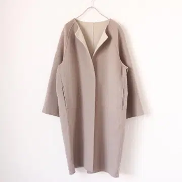 FRAMeWORK 노카라 리버 코트 핑크 베이지 M 사이즈