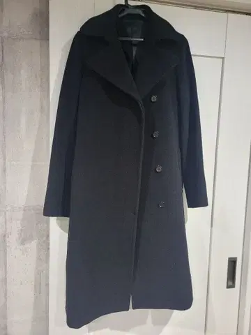 Theory 블랙 롱 코트 벨트 포함