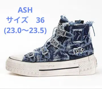 ASH 데님 하이컷 통굽 스니커즈