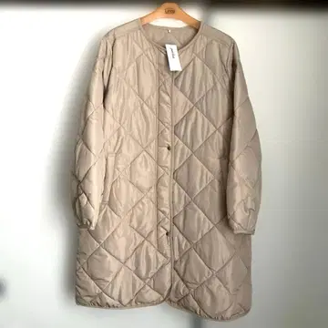 [ 미사용 새상품 ] Purelast 퓨어 라스트 퀼팅 코트 베이지