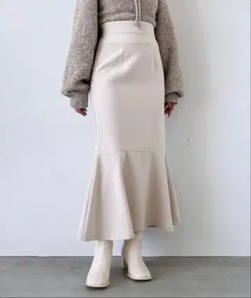 Heather 머메이드 스커트 스커트 화이트