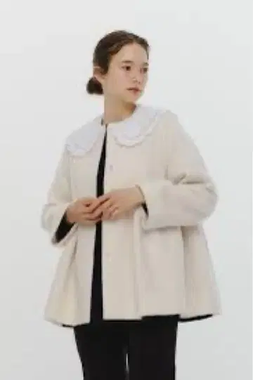 새상품급 yori 울 모헤어 플레어 숏코트