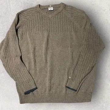 해외 구제 의류 컬럼비아 브라운 V넥 니트 스웨터 XL