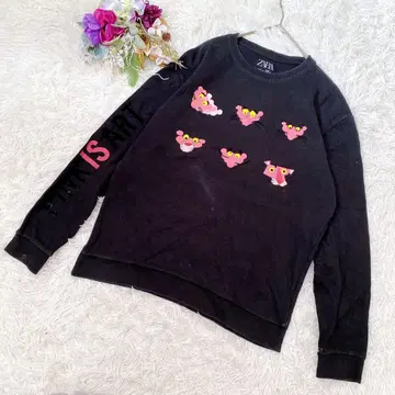 [ ZARA / 자라 ] 핑크 팬서 프린트 트레이닝복 빈티지풍 (M)