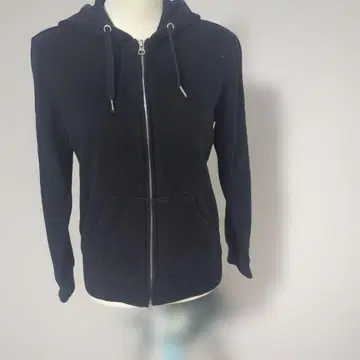 GU 블랙 풀 집업 후드티