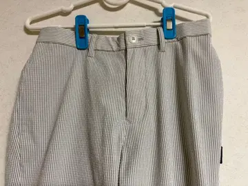 로사센 화이트 체크 무늬 팬츠