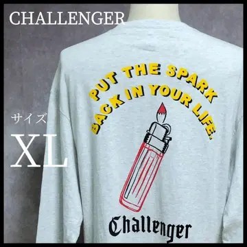 CHALLENGER 롱 T셔츠 XL 사이즈 빅 사이즈 그레이 양면 프린트