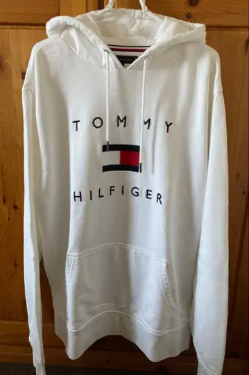 미사용 시착 없는 새상품급 TOMMY HILFIGER 화이트 후드티 XL