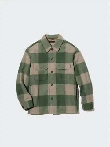 UNIQLO 오버 셔츠 자켓 블록 체크