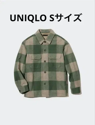 UNIQLO 오버 셔츠 자켓 블록 체크