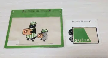 [미사용품] Suica 펭귄 패키지 지퍼백 2종 세트