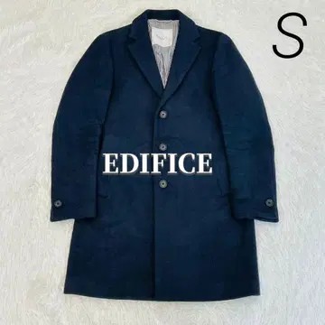 EDIFICE 에디피스 [ 울 체스터 코트 ] S 네이비 남성용